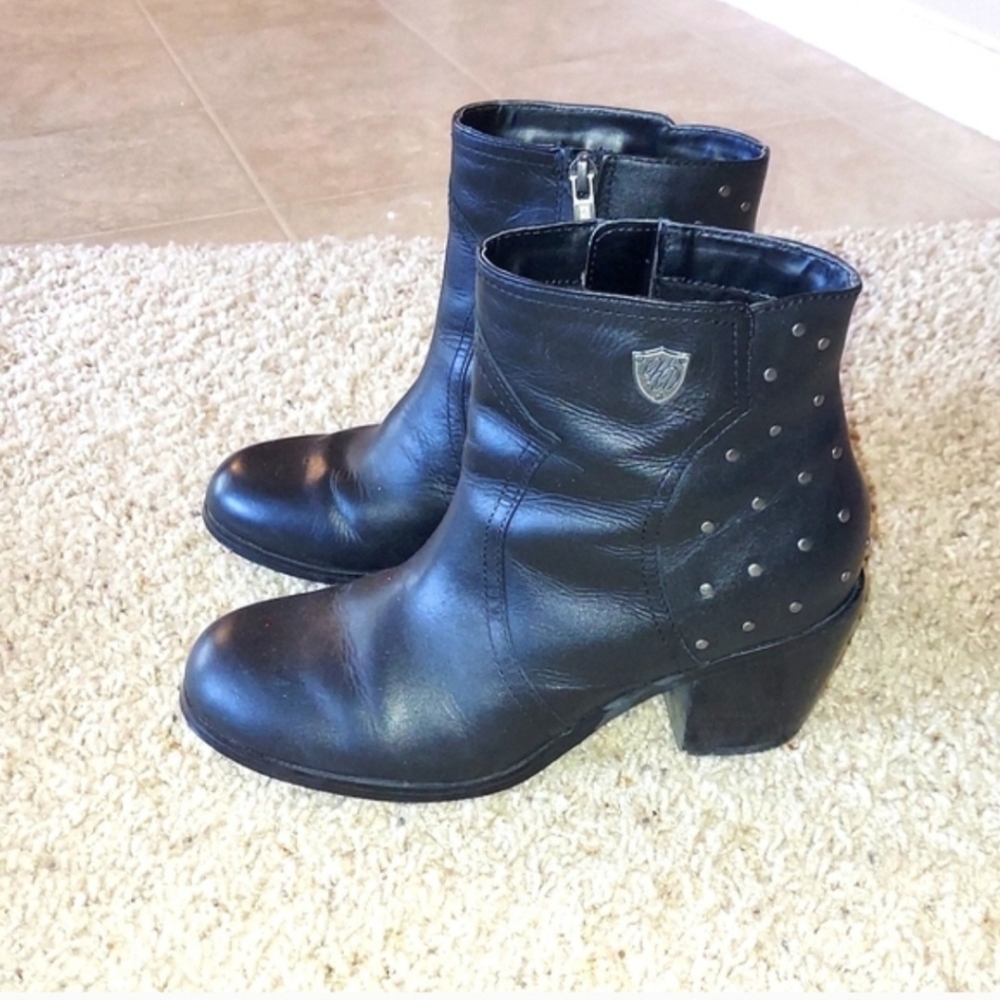 Harley-Davidson Women's Angela Ankle Boots In Black SZ 8M - Picture 2 of 9